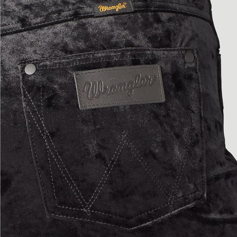 Velvet Wrangler Black Velvet Women's Flare Pants - Picture 7 of 8